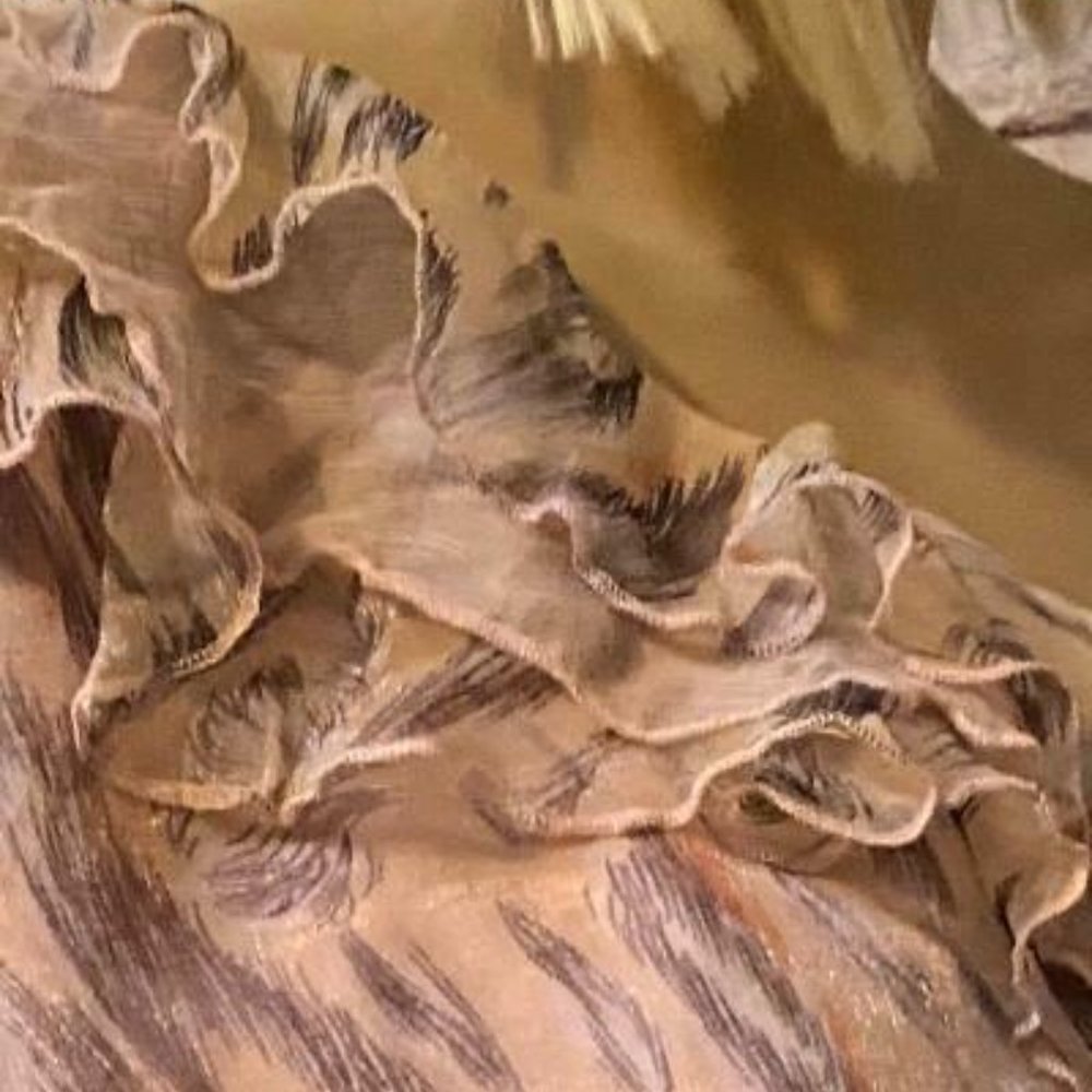 Ark & Co M One Shoulder Sleeveless Beige Dress - Picture 5 of 8